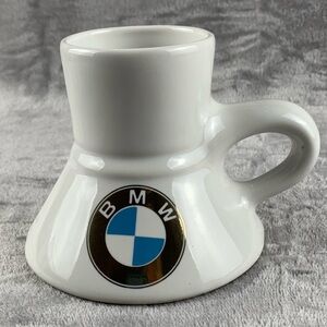 BMW Logo Spill Proof‎ Mug Wide Base Tea Coffee Cup For Car Lover White &Metallic